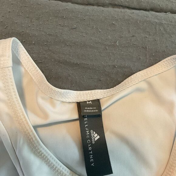 adidas by Stella McCartney True Pace Crop Top in White Size M - Picture 4 of 5